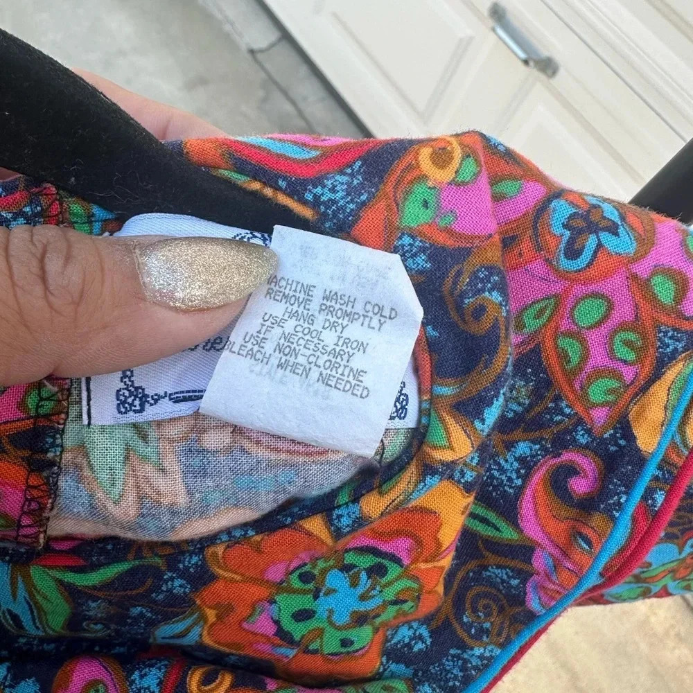 Vintage floral colorful girls dress size 10 - Picture 6 of 6